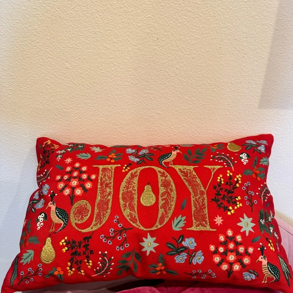 Rifle‎ Paper Co x Anthropologie JOY or NUTCRACKER PILLOW
